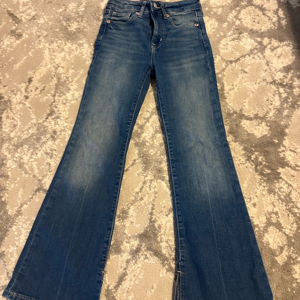 GAP Kids Blue Flared Jeans with Vintage-Inspired Design kids 8